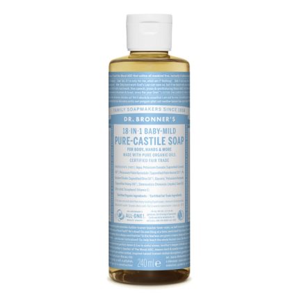 Sapun lichid de Castilia fara parfum, organic 240ml Dr Bronner