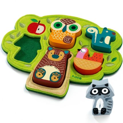 Puzzle din lemn si fetru Oski Djeco, de la 1 an