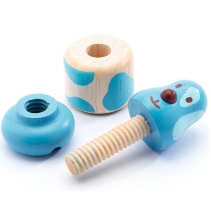 Jucarie motorica Visanimo Animale cu surub Djeco, de la 18 luni