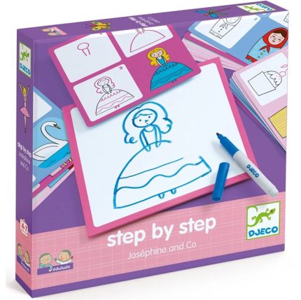 Deseneaza pas cu pas (pentru fete) Djeco, de la 3 ani