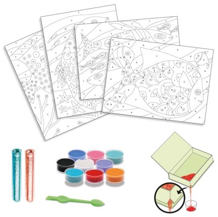 Joc cu nisip colorat Pesti Stralucitori Djeco, de la 6 ani