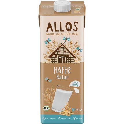 Bautura de ovaz bio natur, fara zahar 1000 ml Allos