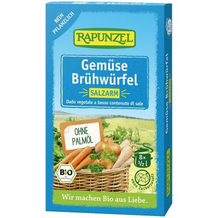 Cub de supa de legume bio cu putina sare 8 buc Rapunzel