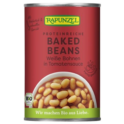 Fasole alba in sos de rosii bio, conserva 400g Rapunzel