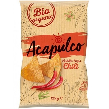 Tortilla chips cu chili bio 125g Acapulco