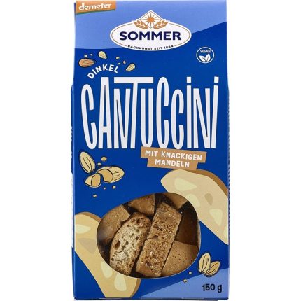 Biscuiti Cantuccini din spelta cu migdale vegan bio 150g Sommer-Co