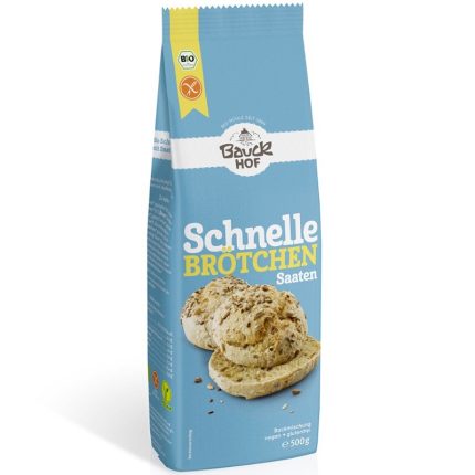 Mix de faina pentru chifle rapide cu seminte bio, fara gluten 500g Bauckhof