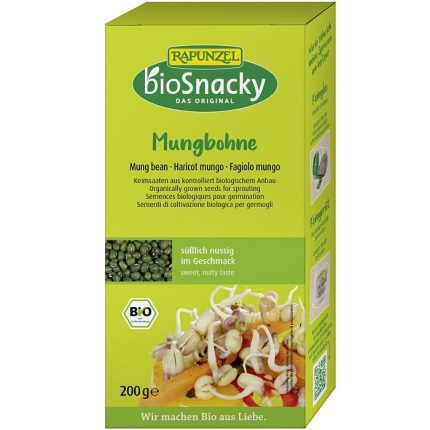 Seminte de fasole mung bio pentru germinat 200g Rapunzel BioSnacky