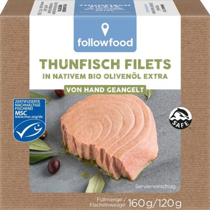 File de ton dungat in ulei de masline bio 160g Followfish