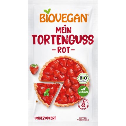 Gelatina vegana rosie bio, fara gluten 14g Biovegan