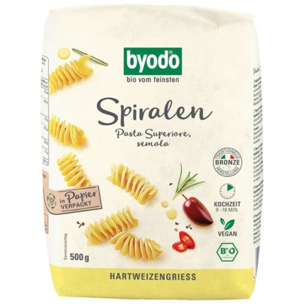 ga817 Spirale semola din grau dur bio 500g Byodo