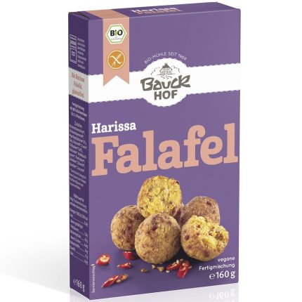 Falafel Harissa cu ardei si chili bio, fara gluten 160g Bauckhof