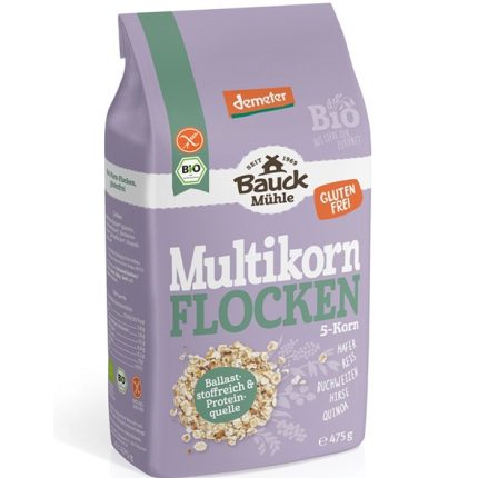 Fulgi din 5 cereale bio, fara gluten 475g Bauckhof