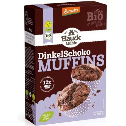 Mix din spelta pentru Muffins cu ciocolata bio Demeter 300g Bauckhof