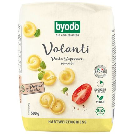 Paste Volanti din gris de grau dur bio 500g Byodo