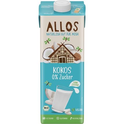Bautura de cocos bio, fara gluten, fara zahar 1000 ml Allos