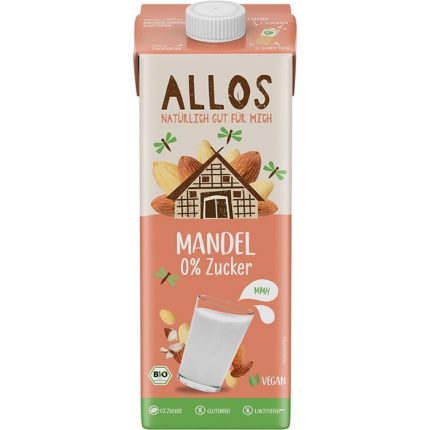 Bautura de migdale bio, fara gluten, fara zahar 1000 ml Allos