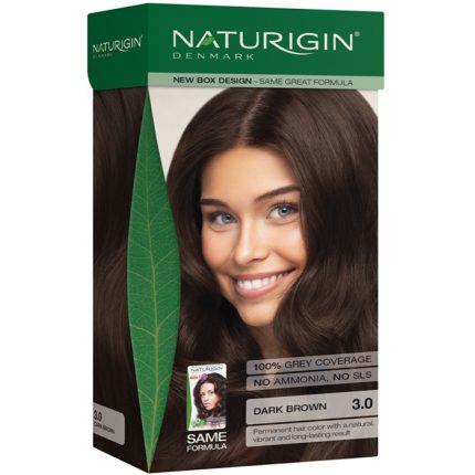 Vopsea de par naturala, permanenta 3.0 Saten Cafeniu Inchis 115ml Naturigin