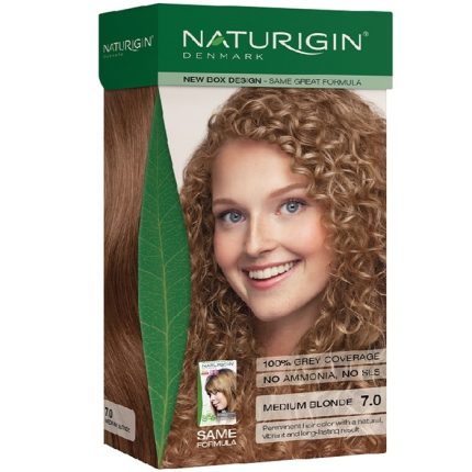 Vopsea de par naturala, permanenta 7.0 Blond Mediu Natural 115ml Naturigin