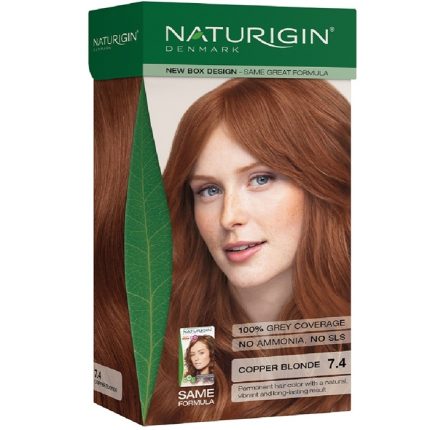 Vopsea de par naturala, permanenta 7.4 Roscat 115ml Naturigin