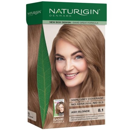 Vopsea de par naturala, permanenta 8.1 Blond Cenusiu Deschis 115ml Naturigin