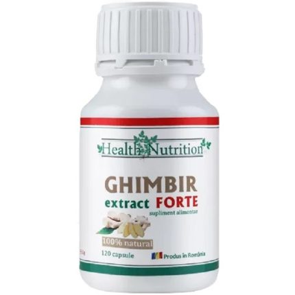 Ghimbir extract forte, sustine digestia si intareste imunitatea 120 capsule Health Nutrition