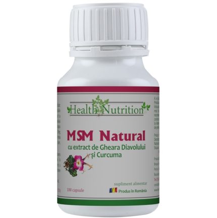 MSM natural cu gheara diavolului si curcuma 180 capsule Health Nutrition
