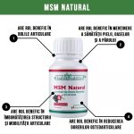 MSM natural cu gheara diavolului si curcuma 180 capsule Health Nutrition