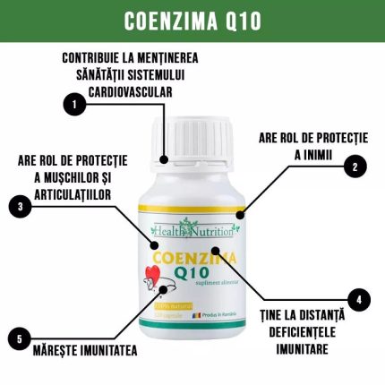 Coenzima Q10, sanatatea inimii si a ficatului 120 capsule Health Nutrition