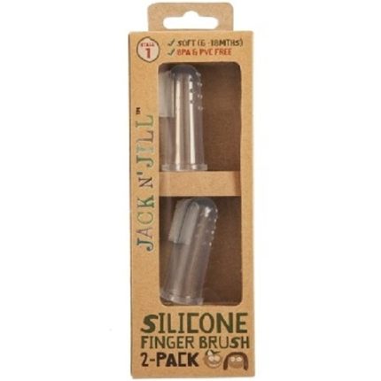 Periuta de dinti din silicon Degetar pentru 6-18 luni 2 buc Jack n Jill