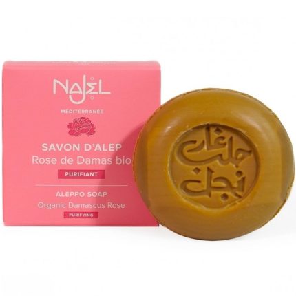 Sapun de Alep cu trandafir organic de Damasc 100g NAJEL