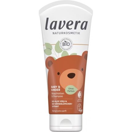 Sampon si gel de dus pentru bebe si copii, fara parfum 200ml Lavera