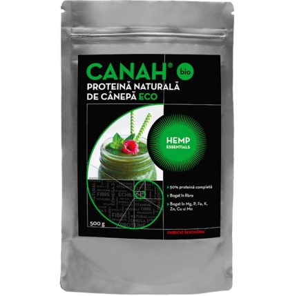 Pudra proteica de canepa bio 500g Canah