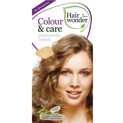 Vopsea de par fara amoniac Medium Blond 7 Colour Care Hairwonder