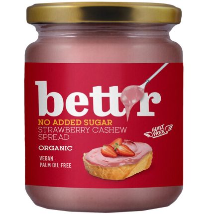 Crema de caju si capsuni bio, fara zahar 250g Bettr