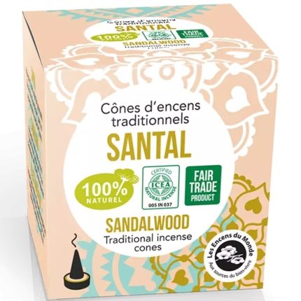 Conuri parfumate naturale indiene cu santal 12 buc Aromandise