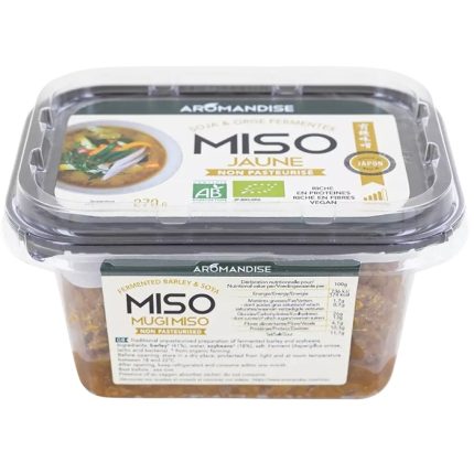 Pasta miso galbena nepasteurizata bio 270g Aromandise