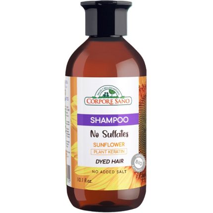 Sampon fara sulfati cu cheratina din plante, pt par vopsit 300ml Corpore Sano