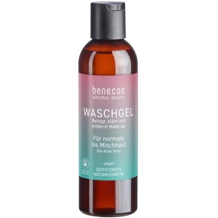 Gel de spalare demachiant cu aloe vera, ten normal sau mixt 200ml Benecos