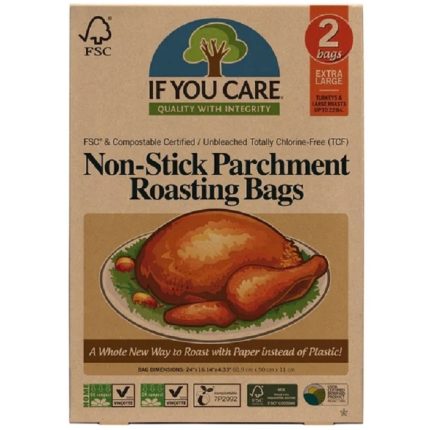 Pungi pentru copt nealbite, fara clor, compostabile Extra Large 2 buc If You Care