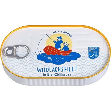 File de somon salbatic in sos eco de rosii cu chili 200g Hein Graetje