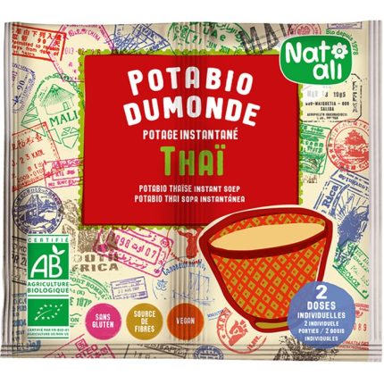 Supa instant stil thai cu legume bio, vegan 2x8.5g Nat-Ali