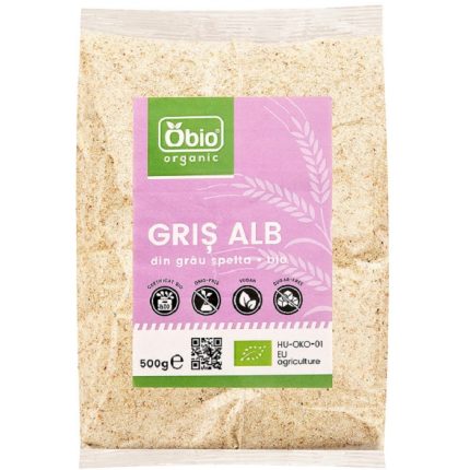 Gris alb din grau spelta bio 500g Obio