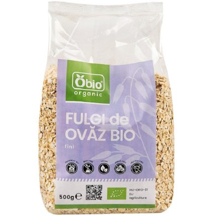 Fulgi de ovaz fini bio 500g Obio