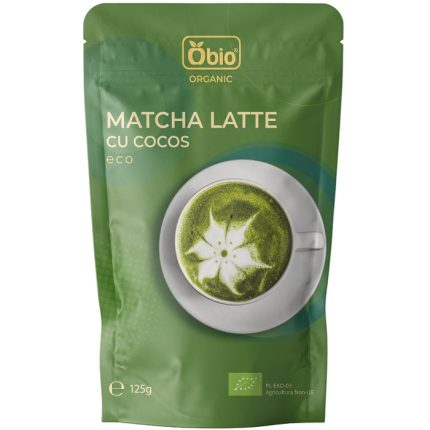 Matcha latte cu cocos bio 125g Obio