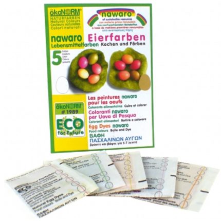 Vopsea naturala pentru oua de Pasti, ecologica 5 culori Nawaro Okonorm