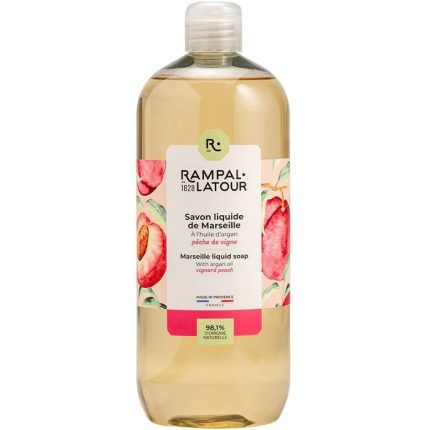 Sapun lichid de Marsilia cu piersica pt maini si corp 1000ml Rampal Latour