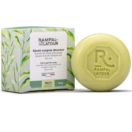Sapun natural cu ceai verde si argan 125g Rampal Latour