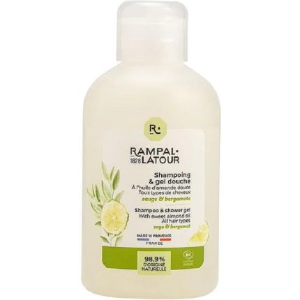 Gel de dus si sampon bio cu salvie si bergamota 250ml Rampal Latour
