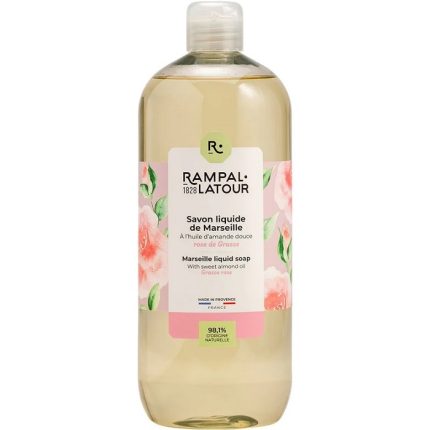 Sapun lichid de Marsilia Rose de Grasse pt maini si corp 1000ml Rampal Latour